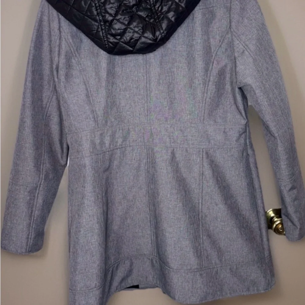 Jessica Simpson Gray Hooded Jacket Coat Women’s‎ Large | Quilted Lining